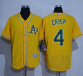 Custom Fan-Made Coco Crisp Oakland Athletics #4 Gold Baseball Jersey