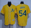 Custom Fan-Made Sonny Oakland Athletics #54 Grey Baseball Jersey