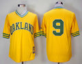 Custom Fan-Made Reggie Jackson Cream Oakland Athletics #9 Yellow 1981 Baseball Jersey