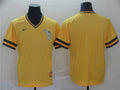 Custom Fan-Made Yellow Throwback Oakland Athletics Baseball Jersey Oakland Athletics Yellow Throwback Baseball Jersey