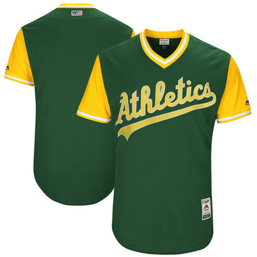 Custom Fan-Made Green 2017 Oakland Athletics Baseball Jersey Oakland Athletics Green 2017 Baseball Jersey
