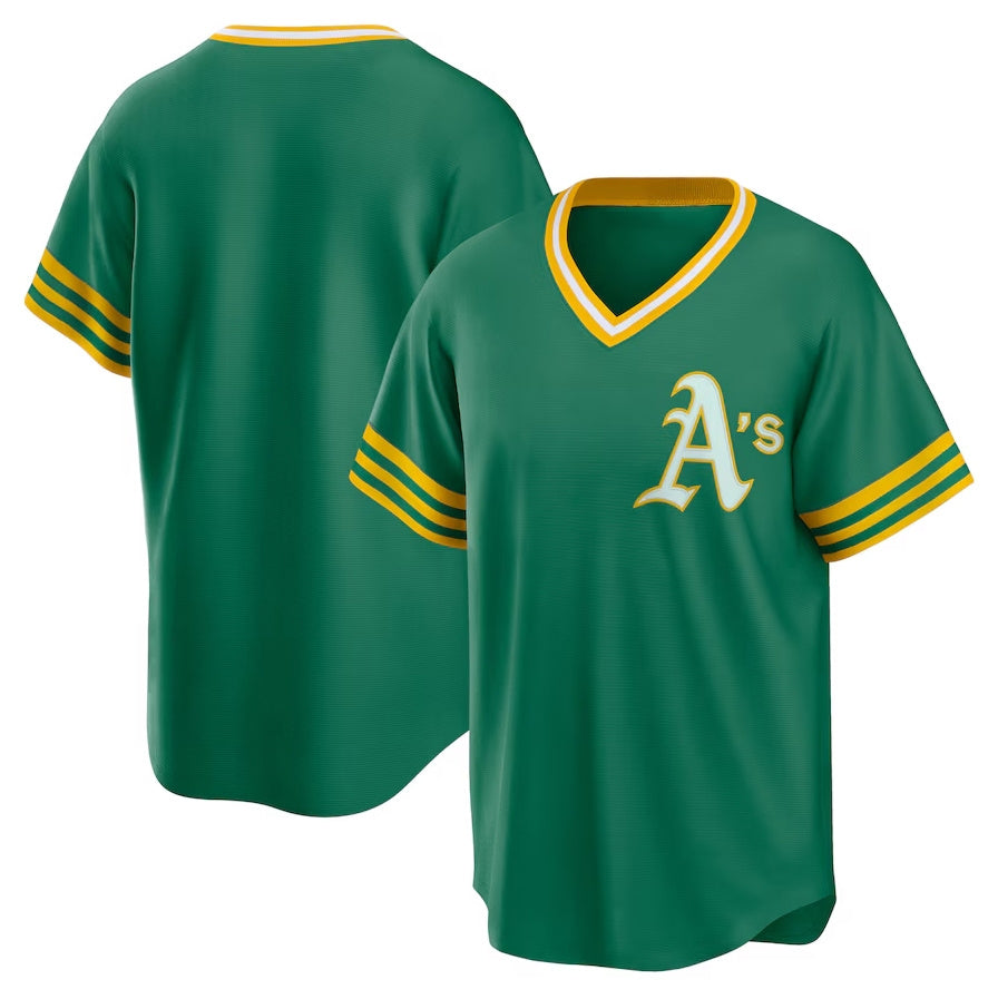 Oakland Athletics Road Cooperstown Collection Team Jersey - Kelly Green Stitched Baseball Jersey