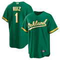 Athletics #1 Esteury Ruiz Player Green Home Replica Baseball Jerseys