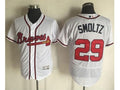 Custom Fan-Made John Smoltz Atlanta Braves #29 White Baseball Jersey
