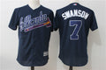 Custom Fan-Made Dansby Swanson Atlanta Braves #7 Blue Baseball Jersey