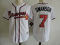 Custom Fan-Made Dansby Swanson Atlanta Braves #7 White Baseball Jersey
