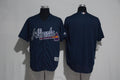 Custom Fan-Made Bank Navy Blue Atlanta Braves Baseball Jersey Atlanta Braves Blue Baseball Jersey