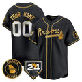 Custom A.Braves Spring Training Patch Vapor Premier Limited 篓CStitched Baseball Jerseys