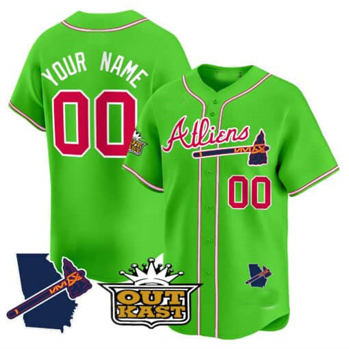 Custom A.Braves Atliens Vapor Premier Limited V2 篓C All Stitched Baseball Jerseys