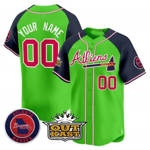 Custom A.Braves Atliens Vapor Premier Limited 篓C All Stitched Baseball Jerseys