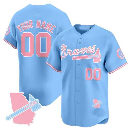 Custom A.Braves Bubblegum Pink Vapor Premier Limited Jersey篓C All Stitched Baseball Jerseys