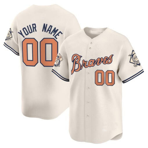 Custom cream baseball jersey detail | GameDay Jerseys