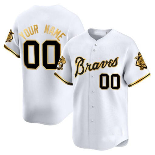 Custom A.Braves Peaches n隆炉 Cream Vapor Premier Limited 篓C All Stitched Baseball Jerseys