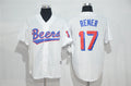 Custom Fan-Made Beers Doug Remer Movie Style #17 White Baseball Jersey