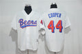 Custom Fan-Made Beers Joe Cooper Movie Style #44 White Baseball Jersey