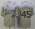 Custom Fan-Made Birmingham Barons Michael Jordan Movie Style #45 Grey Baseball Jersey