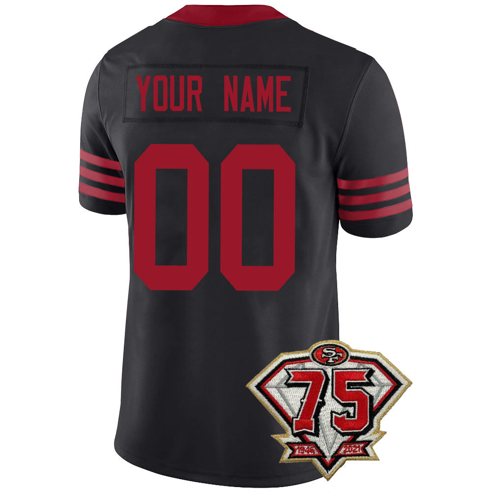 Custom black football jersey back view | GameDay Jerseys