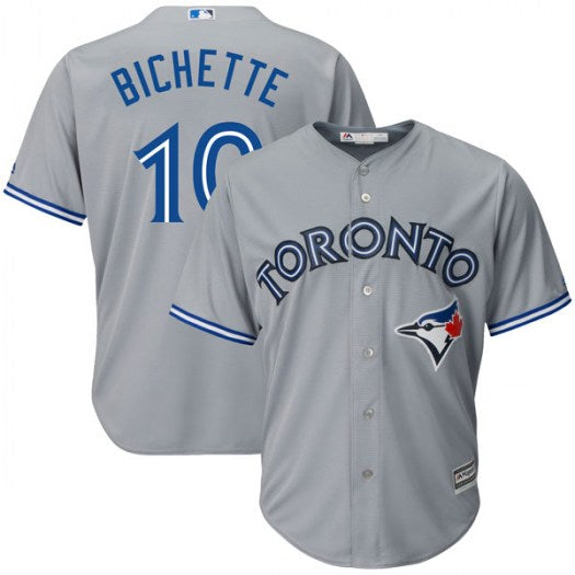 Custom Fan-Made Bo Bichette Toronto Blue Jays #10 Grey Baseball Jersey