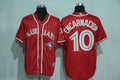 Custom Fan-Made Edwin Encarnacion Toronto Blue Jays #10 Red Baseball Jersey