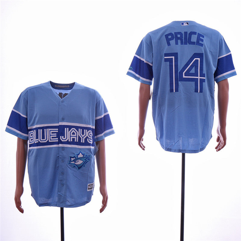 Custom Fan-Made David Price Toronto Blue Jays #14 Blue Baseball Jersey