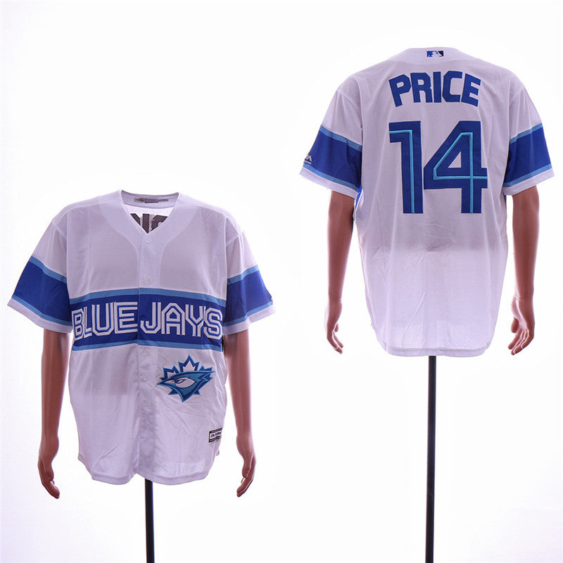 Custom Fan-Made David Price Toronto Blue Jays #14 Blue Baseball Jersey