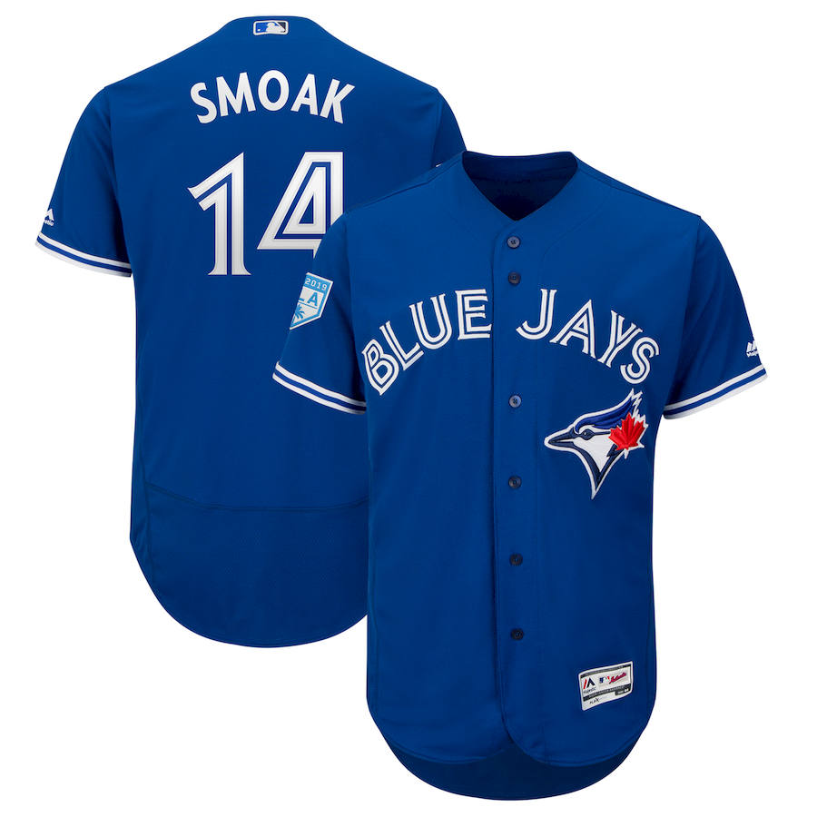 Custom Fan-Made Justin Smoak Spring Training Toronto Blue Jays #14 Blue 2019 Baseball Jersey