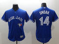Custom Fan-Made Justin Smoak Toronto Blue Jays #14 Blue Baseball Jersey
