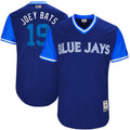 Custom Fan-Made Jose Bautista Joey Bats Toronto Blue Jays #19 Blue 2017 Baseball Jersey
