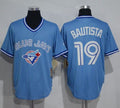 Custom Fan-Made Jose Bautista Cooperstown Toronto Blue Jays #19 Blue Throwback Baseball Jersey