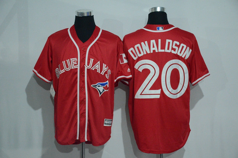 Custom Fan-Made Josh Donaldson Toronto Blue Jays #20 Red Baseball Jersey