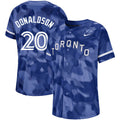 Custom Fan-Made Josh Donaldson Camo Toronto Blue Jays #20 Blue Baseball Jersey