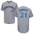 Custom Fan-Made Michael Saunders Toronto Blue Jays #21 Grey Baseball Jersey
