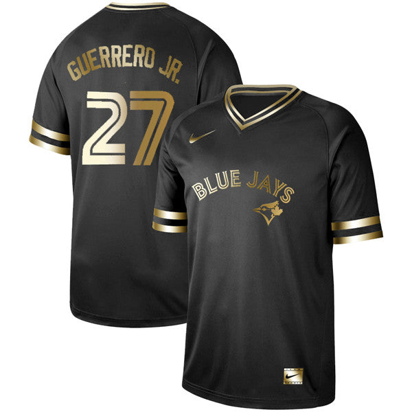 Custom Fan-Made Vladimir Guerrero Jr Toronto Blue Jays #27 Blue Baseball Jersey