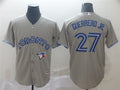 Custom Fan-Made Vladimir Guerrero Jr Toronto Blue Jays #27 Grey Baseball Jersey