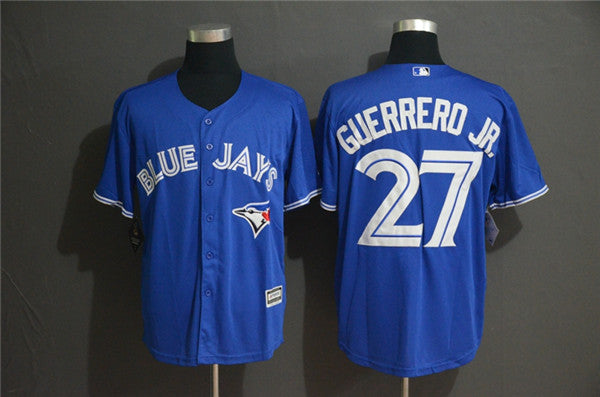Custom Fan-Made Vladimir Guerrero Jr Toronto Blue Jays #27 Blue Baseball Jersey