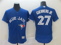 Custom Fan-Made Vladimir Guerrero Jr Toronto Blue Jays #27 Blue Baseball Jersey