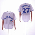 Custom Fan-Made Vladimir Guerrero Jr Toronto Blue Jays #27 Blue Baseball Jersey