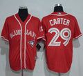 Custom Fan-Made Joe Carter Canada Toronto Blue Jays #29 Red Baseball Jersey