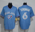 Custom Fan-Made Marcus Stroman Cooperstown Toronto Blue Jays #6 Blue Throwback Baseball Jersey
