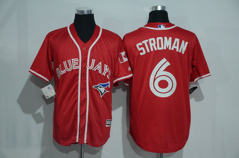 Custom Fan-Made Marcus Stroman Toronto Blue Jays #6 Red Baseball Jersey