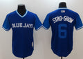 Custom Fan-Made Marcus Stroman Stro Show Toronto Blue Jays #6 Blue 2017 Baseball Jersey