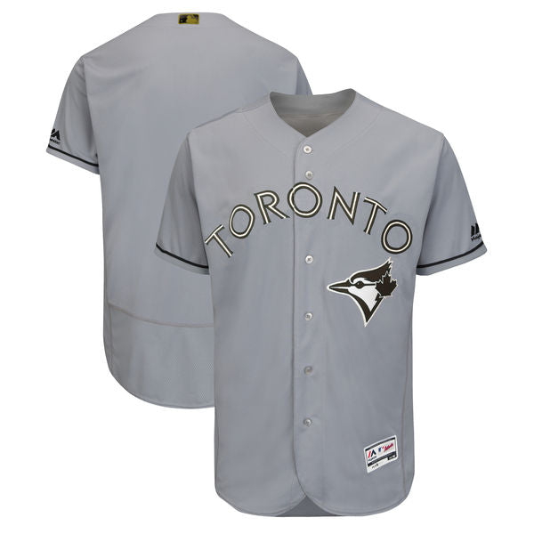 Custom Fan-Made Gray 2018 Toronto Blue Jays Baseball Jersey Toronto Blue Jays Grey 2018 Baseball Jersey