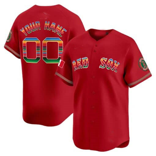 Custom red baseball jersey full view | GameDay Jerseys