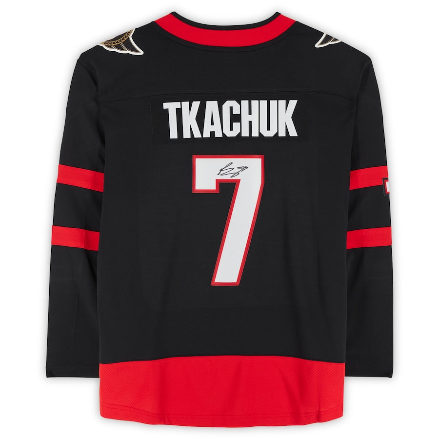 O.Senators Fanatics Authentic Autographed Breakaway Jersey Black Stitched American Hockey Jerseys