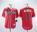 Custom Fan-Made Ozzie Albies Atlanta Braves #1 Red Baseball Jersey