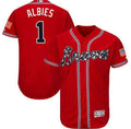 Custom Fan-Made Ozzie Albies Atlanta Braves #1 Red Baseball Jersey