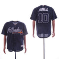 Custom Fan-Made Chipper Jones Atlanta Braves #10 Navy Baseball Jersey