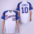 Custom Fan-Made Chipper Jones Atlanta Braves #10 White Throwback Baseball Jersey