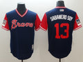 Custom Fan-Made Ronald Acuna Jr. Sabanero Soy Atlanta Braves #13 Navy 2018 Baseball Jersey