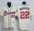 Custom Fan-Made Nick Markakis Atlanta Braves #22 Baseball Jersey